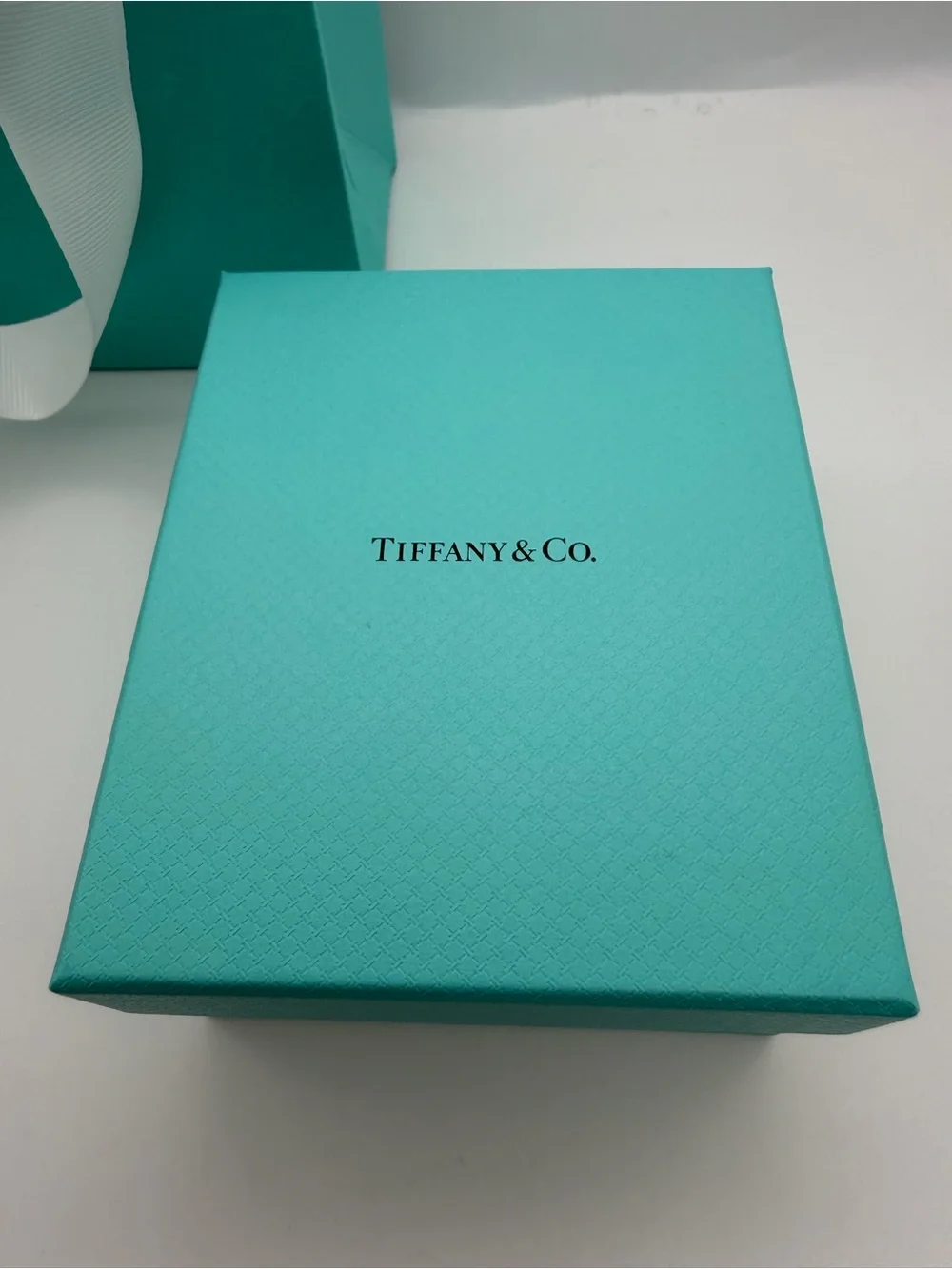 Tiffany & Co New Earring Display Box + Shopping Bag